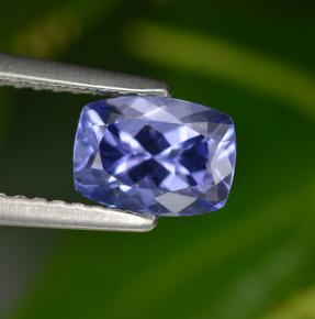Tanzanite bleue naturelle coupe coussin, 0,99 ct, VVS-VS
