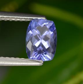 Tanzanite bleue naturelle coupe coussin, 0,99 ct, VVS-VS
