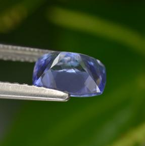 Tanzanite bleue naturelle coupe coussin, 0,99 ct, VVS-VS