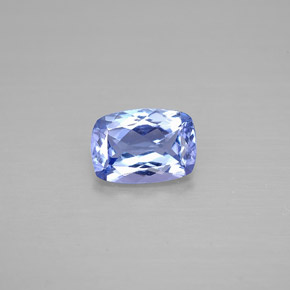 Tanzanite violet naturelle coupe coussin, 0,69 ct, VVS-VS