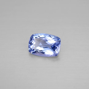 Tanzanite violet naturelle coupe coussin, 0,69 ct, VVS-VS