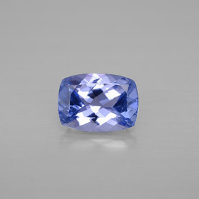Tanzanite bleue naturelle coupe coussin, 0,95 ct, VVS-VS