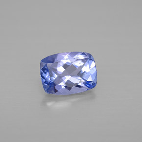 Tanzanite bleue naturelle coupe coussin, 0,95 ct, VVS-VS