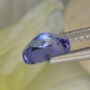Tanzanite bleue naturelle coupe coussin, 0,90 ct, VVS-VS