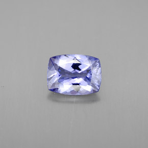 Tanzanite violet naturelle coupe coussin, 0,92 ct, IF