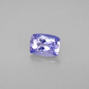 Tanzanite violet naturelle coupe coussin, 1,03 ct, VVS