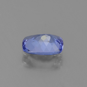 Tanzanite bleue naturelle coupe coussin, 0,84 ct, VVS