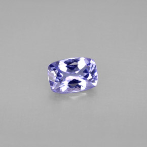 Tanzanite violet naturelle coupe coussin, 0,85 ct, VVS-VS