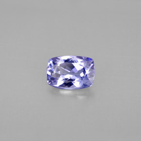 Tanzanite violet naturelle coupe coussin, 0,85 ct, VVS-VS