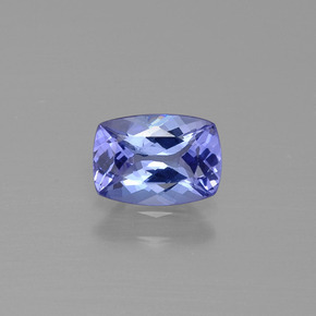 Tanzanite violet naturelle coupe coussin, 0,86 ct, VVS-VS