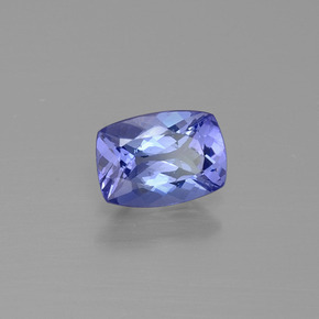Tanzanite violet naturelle coupe coussin, 0,86 ct, VVS-VS