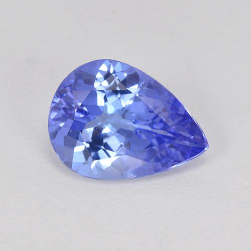 Tanzanite bleue naturelle en forme de poire, 1,04 ct, VS