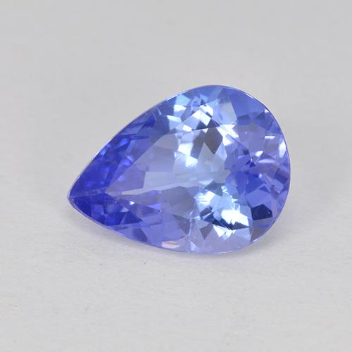 Tanzanite bleue naturelle en forme de poire, 1,04 ct, VS