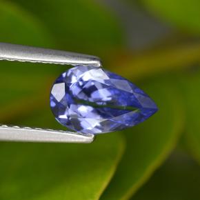 Tanzanite bleue naturelle en forme de poire, 0,82 ct, VVS