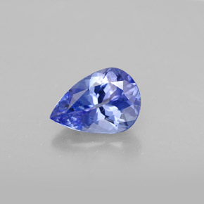 Tanzanite violet naturelle en forme de poire, 1,07 ct, VS