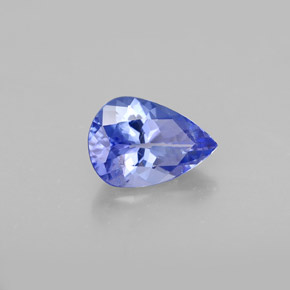 Tanzanite violet naturelle en forme de poire, 1,07 ct, VS