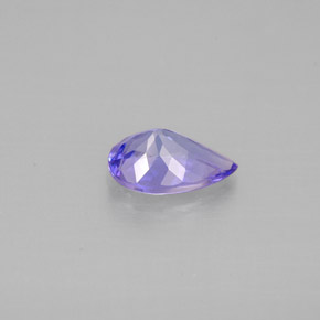 Tanzanite violet naturelle en forme de poire, 0,84 ct, VVS