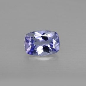 Tanzanite violet naturelle coupe coussin, 0,86 ct, VVS-VS