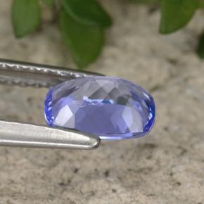 Tanzanite violet naturelle coupe coussin, 0,87 ct, VVS