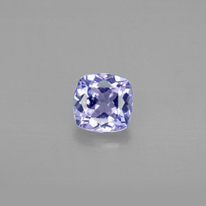 Tanzanite violet naturelle carré, 1,07 ct, VVS-VS