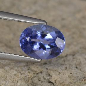 Tanzanite bleue naturelle coupe ovale, 1,42 ct, VS