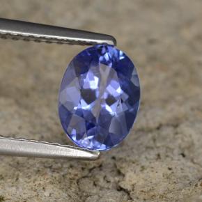 Tanzanite bleue naturelle coupe ovale, 1,42 ct, VS