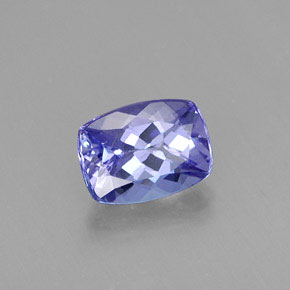Tanzanite bleue naturelle coupe coussin, 0,96 ct, VS