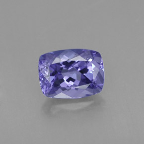 Tanzanite bleue naturelle coupe coussin, 0,99 ct, VS-SI