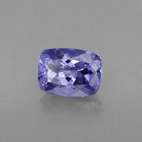 Tanzanite bleue naturelle coupe coussin, 0,99 ct, VS-SI