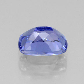 Tanzanite bleue naturelle coupe coussin, 0,97 ct, VVS