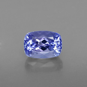 Tanzanite bleue naturelle coupe coussin, 1,21 ct, VS-SI
