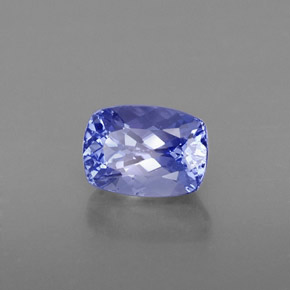 Tanzanite bleue naturelle coupe coussin, 1,21 ct, VS-SI