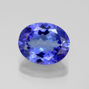 Tanzanite bleue naturelle coupe ovale, 2,84 ct, IF
