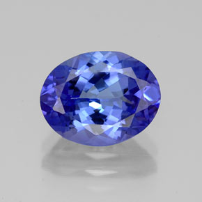 Tanzanite bleue naturelle coupe ovale, 2,80 ct, VVS