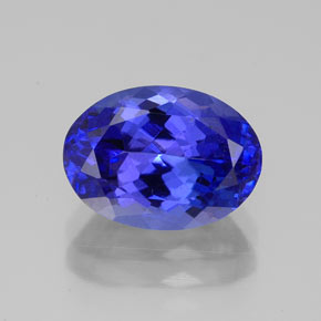 Tanzanite bleue naturelle coupe ovale, 3,33 ct, VVS