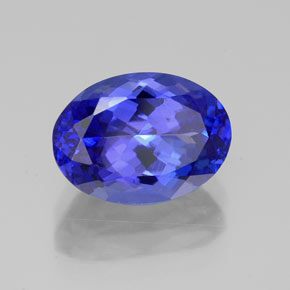 Tanzanite bleue naturelle coupe ovale, 3,33 ct, VVS