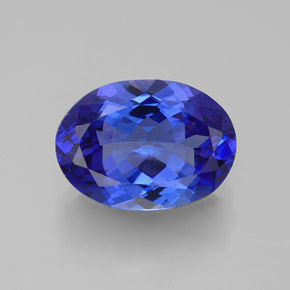 Tanzanite bleue naturelle coupe ovale, 3,06 ct, VVS-VS