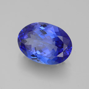 Tanzanite bleue naturelle coupe ovale, 3,06 ct, VVS-VS