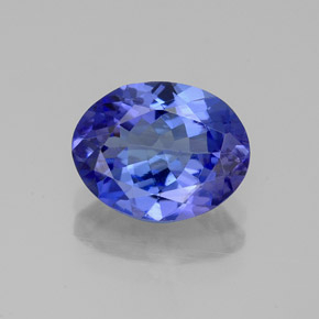 Tanzanite bleue naturelle coupe ovale, 2,38 ct, VVS-VS