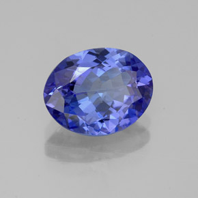 Tanzanite bleue naturelle coupe ovale, 2,38 ct, VVS-VS