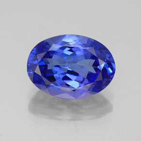 Tanzanite bleue naturelle coupe ovale, 3,15 ct, VVS