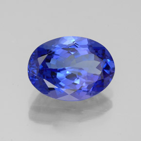 Tanzanite bleue naturelle coupe ovale, 3,15 ct, VVS
