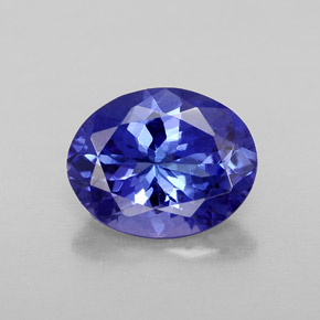 Tanzanite bleue naturelle coupe ovale, 2,48 ct, IF