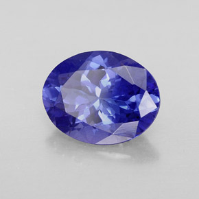 Tanzanite bleue naturelle coupe ovale, 2,48 ct, IF