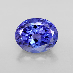 Tanzanite bleue naturelle coupe ovale, 3,13 ct, VVS