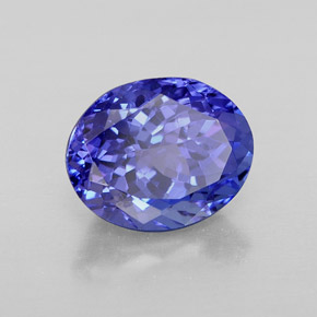 Tanzanite bleue naturelle coupe ovale, 3,13 ct, VVS