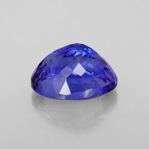 Tanzanite bleue naturelle coupe ovale, 3,40 ct, VVS