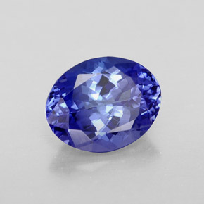 Tanzanite bleue naturelle coupe ovale, 2,61 ct, VVS