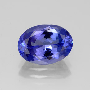 Tanzanite bleue naturelle coupe ovale, 2,99 ct, IF
