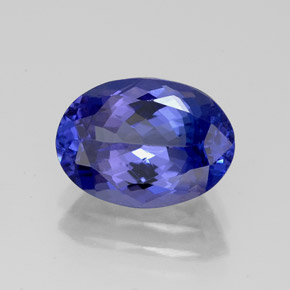 Tanzanite bleue naturelle coupe ovale, 2,99 ct, IF